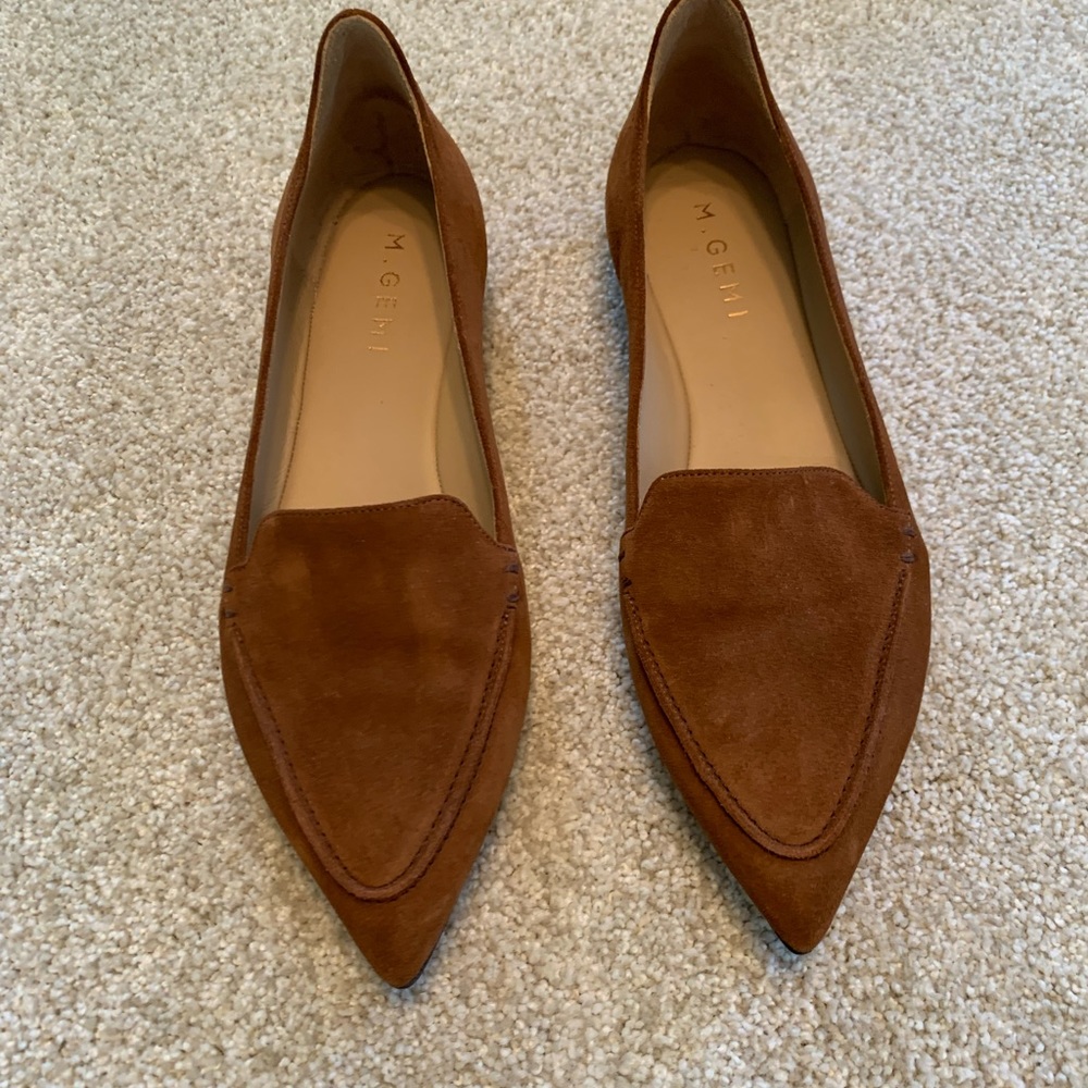 M. Gemi Stellato Sacchetto In Suede Camel Size 39/8.5